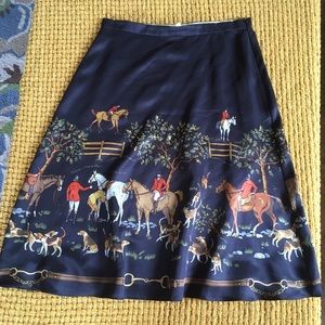 J. Crew Equestrian RARE Horse Derby Vintage skirt